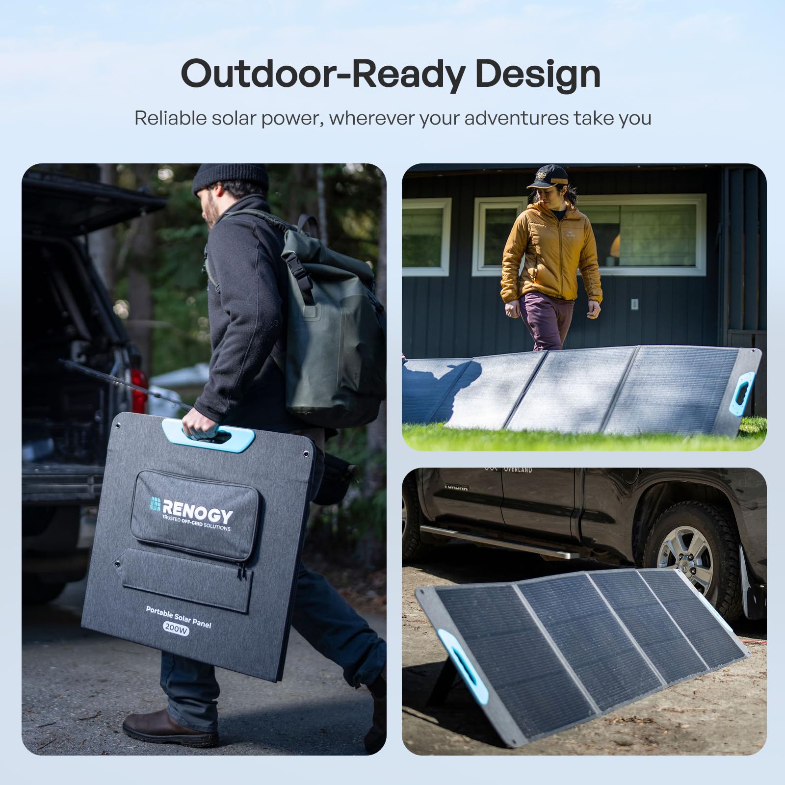 Renogy 200W Portable Solar Panel, IP65 Waterproof Foldable Solar Panel Power Backup, Solar Charger for Power Station RV Camping Off Grid - Image 7