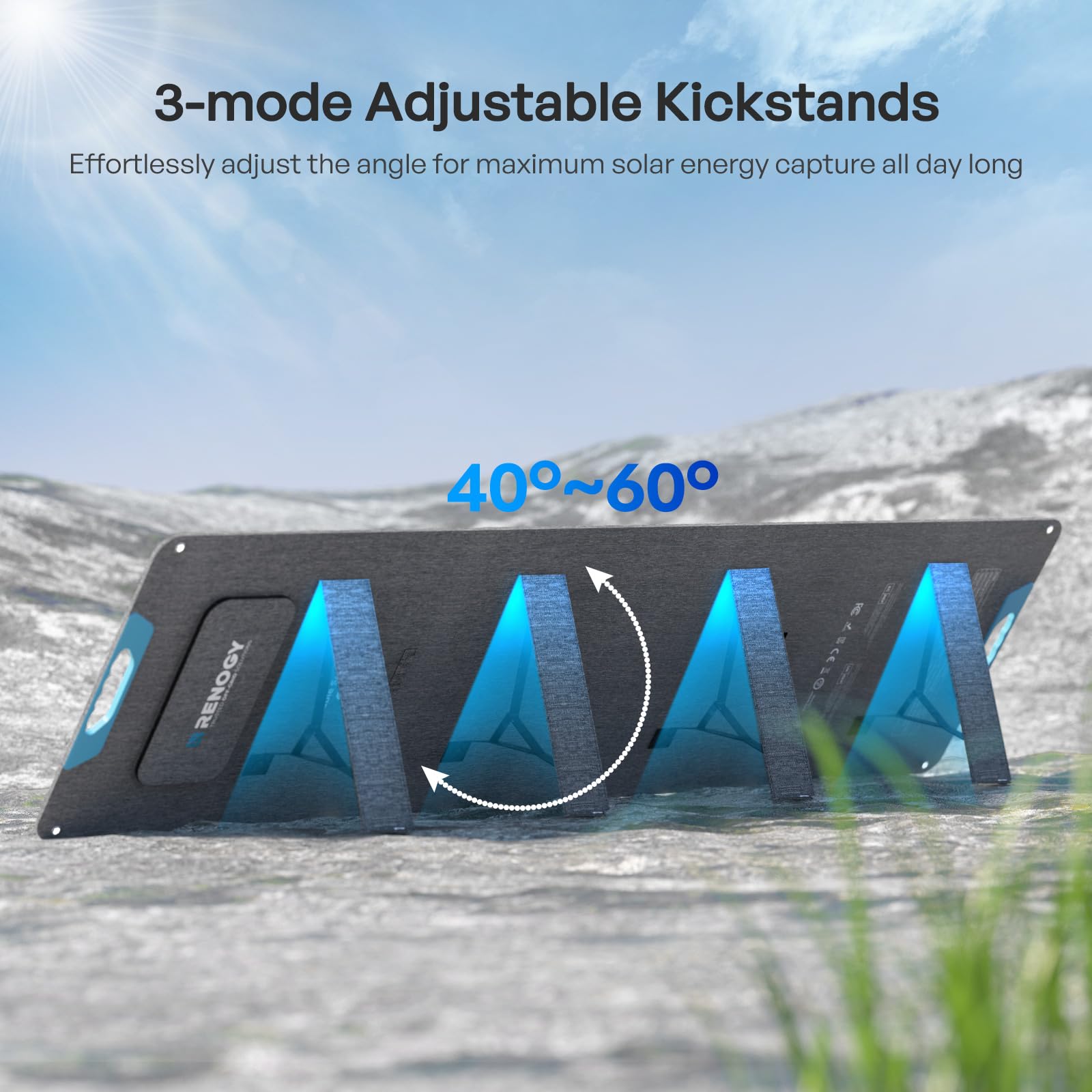 Renogy 200W Portable Solar Panel, IP65 Waterproof Foldable Solar Panel Power Backup, Solar Charger for Power Station RV Camping Off Grid - Image 9