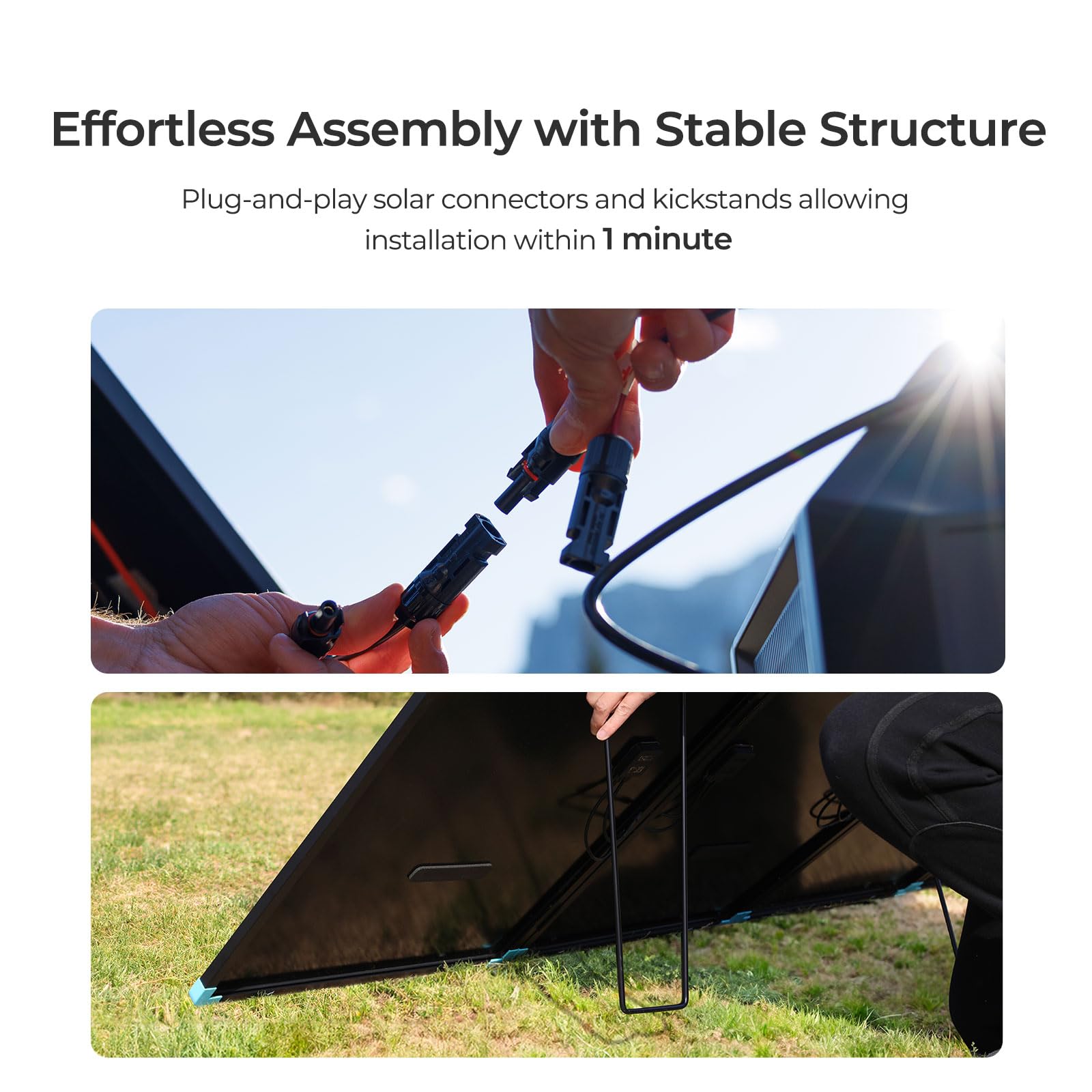 Renogy 300W Portable Solar Panel Suitcase, 25% High Efficiency N-Type Foldable Solar Charger for Power Station, Durable for Decades, 17% Lighter with Kickstands, for RV Camping Off-Grid Blackouts - Image 5