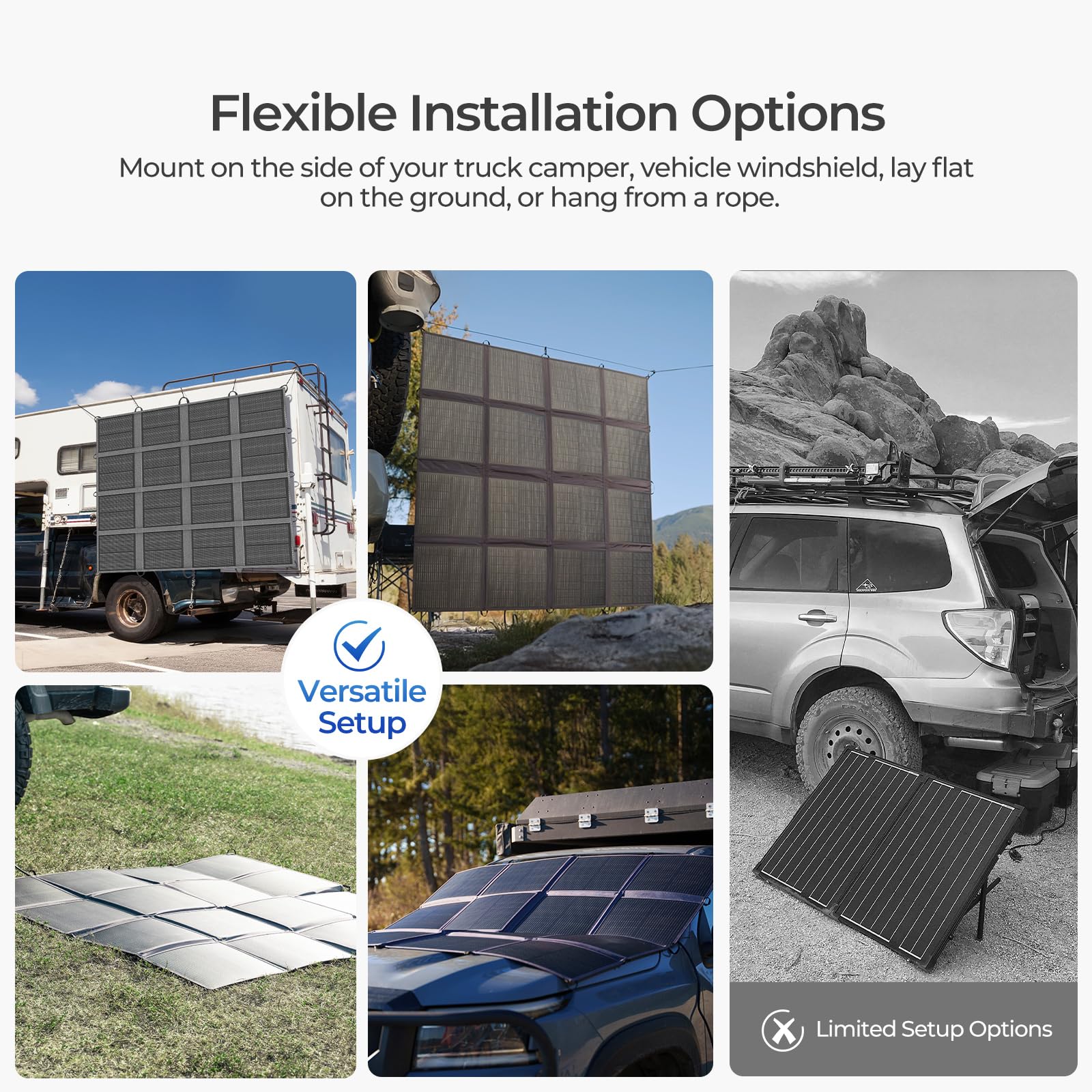 Renogy 400W Portable Solar Panel Blanket, 25% High Efficiency N-Type Foldable Solar Panel Charger for Power Station,Lightweight 16-Fold Space Save, Fast Setup for Camping, RV, Pickup, Marine Off-Grid - Image 5