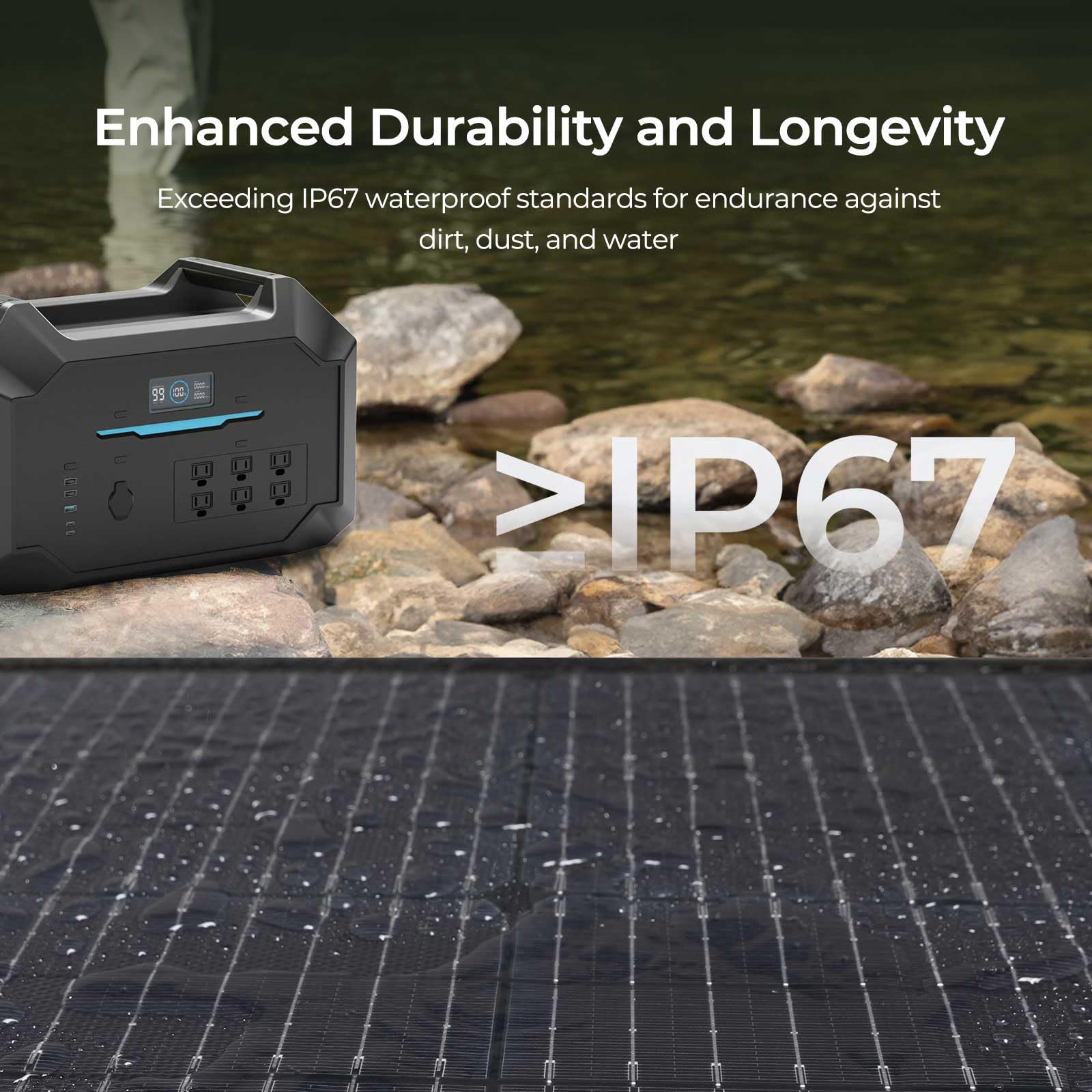 Renogy 400 Watt Solar Panel Suitcase, Portable Foldable Solar Panels for Power Station, 23% High Efficiency, Fast Installation with Sturdy Kickstands, IP67 Waterproof for RV Camping Off-Grid Blackouts - Image 5