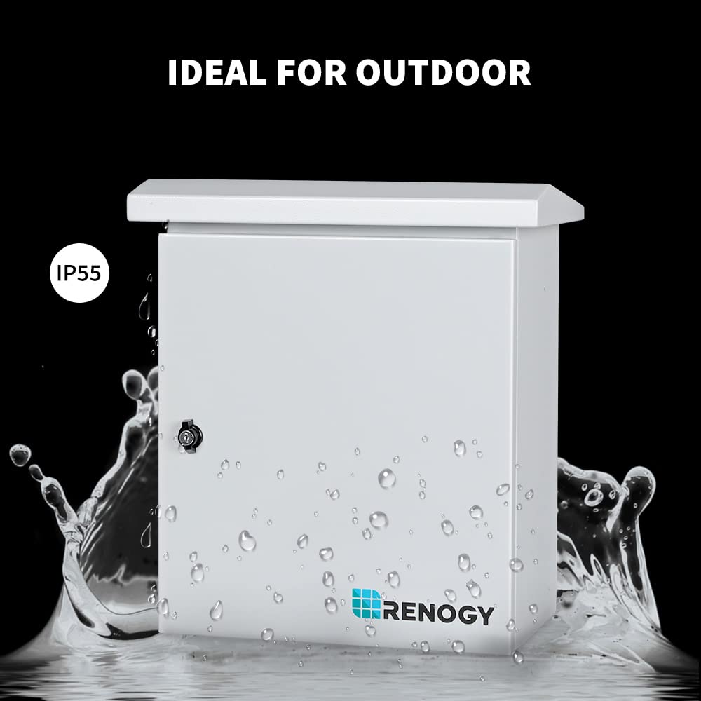 Renogy 5 String Solar PV Combiner Box for On/Off-Grid Solar Panels System, w/Built-in DIN Rail, Labels - Image 3