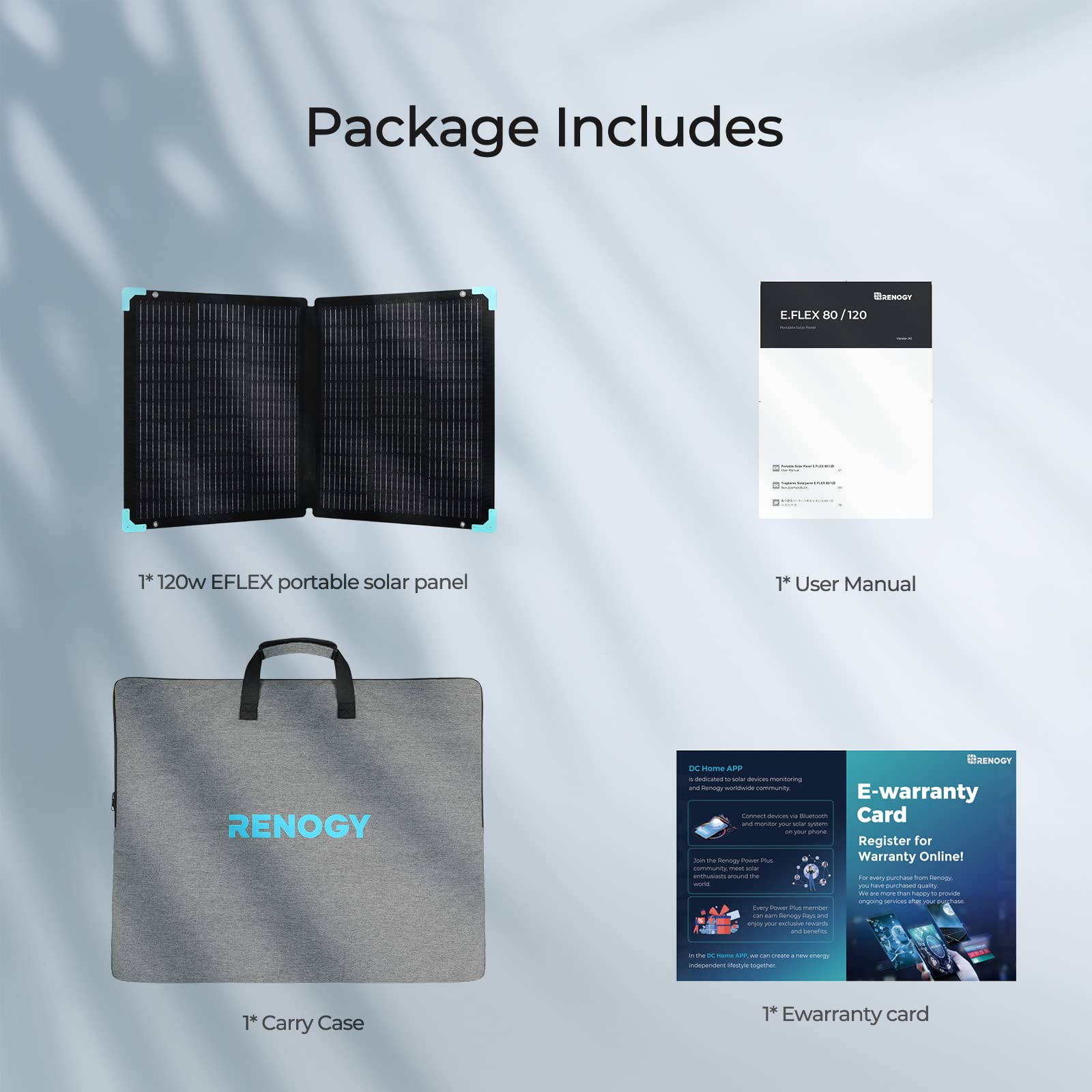 Renogy E Flex 120 Watt Foldable Solar Panel with Adjustable Kickstand and Integrated Carry Handles for Road Trip, Camping, RV, and Fishing - Image 8