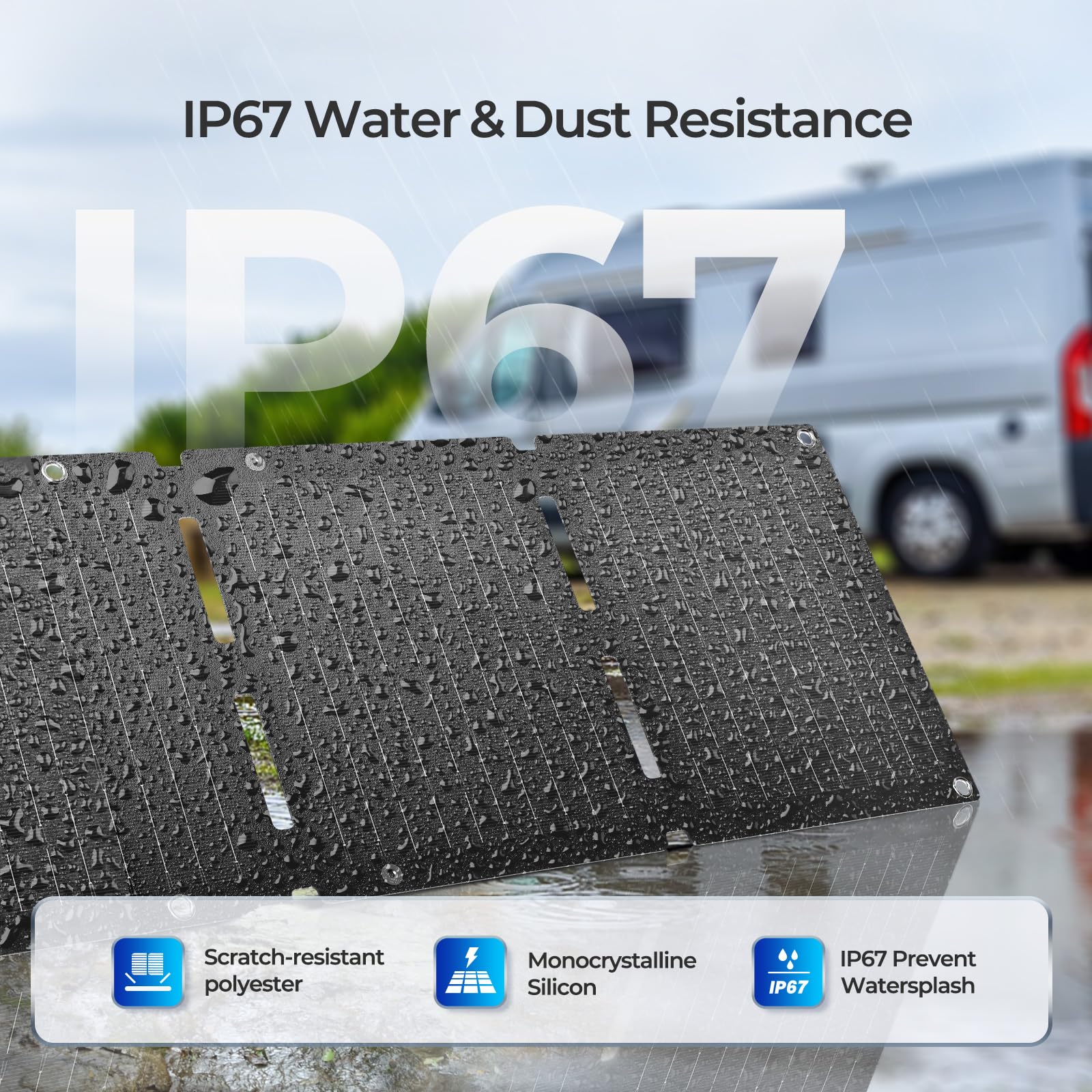 Renogy Solar Panels, 30W Portable Solar Panel Charger, Fast Charging for iPhone, iPad, Tablets, Laptop, Power Bank, with USB-C USB-A DC Ports, IP67 for Camping, Hiking, Backpacking, Outdoor - Image 6